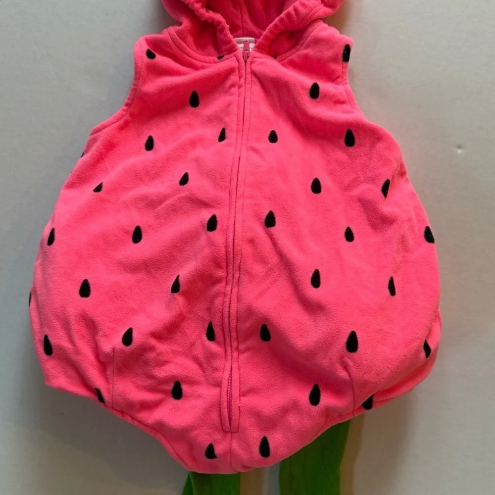 Carter's Pink and Green Bodysuit with Hood - Picture 6 of 11